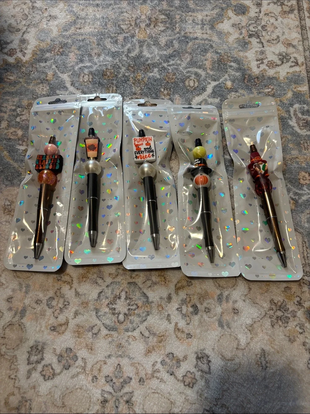 Halloween Decorative Ballpoint Pen - Assorted Orange/Black Designs